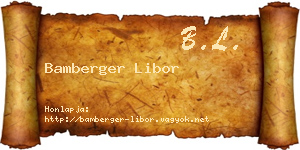 Bamberger Libor névjegykártya
